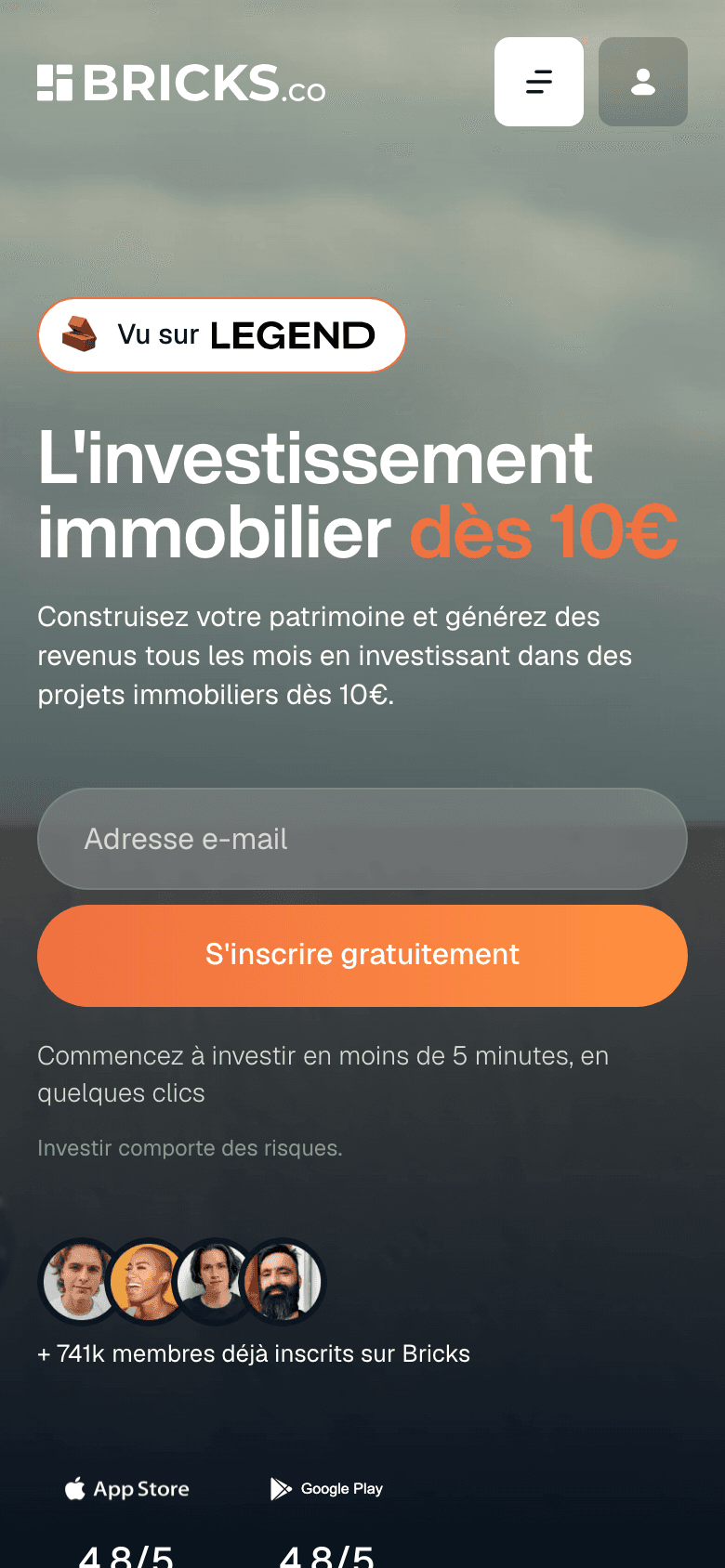 L’inscription Bricks sur mobile : investir dans l’immobilier dès 10 €